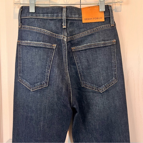 DENIM FORUM Marianne Flare Dark Blue Jeans Size 23 NWOT - Picture 8 of 17